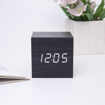 Wooden LED Alarm Clock with Snooze Function