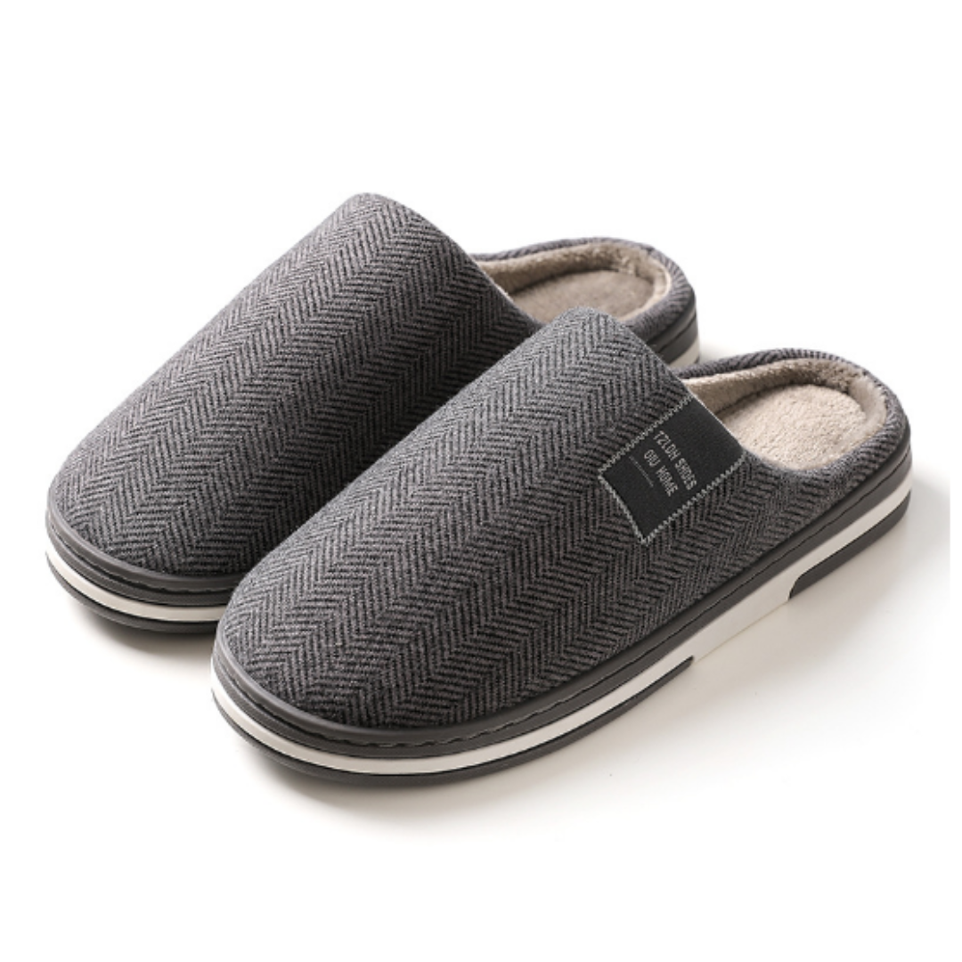 Adelheiz – Comfortable Men's Slippers – Soft Material – Gray 1