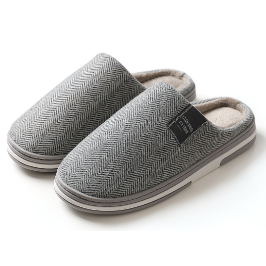 Adelheiz – Comfortable Men's Slippers – Soft Material – Gray 2