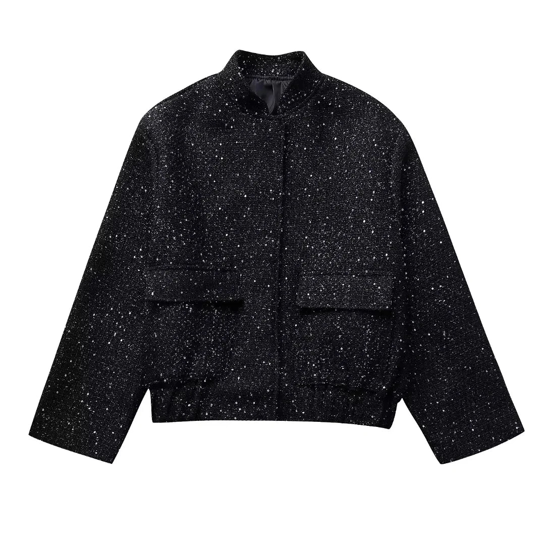 Alexie – Sequin Jacket – Modern Glam – Black 0
