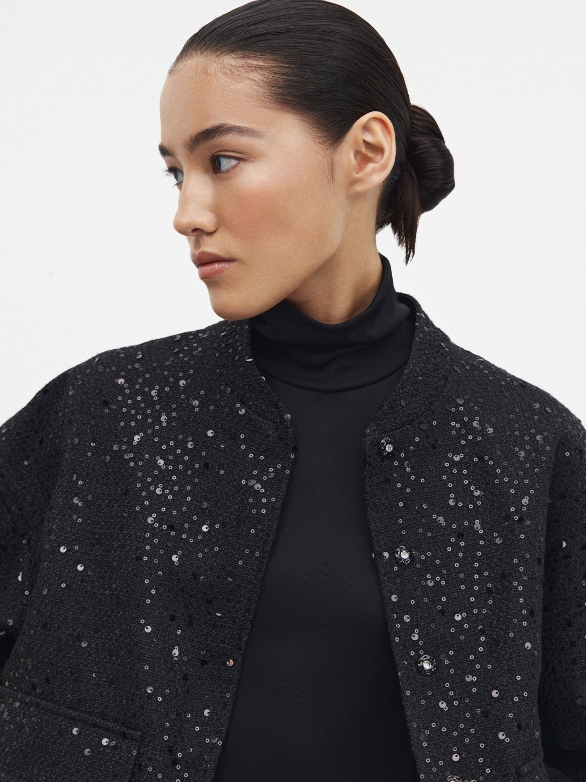 Alexie – Sequin Jacket – Modern Glam – Black 2