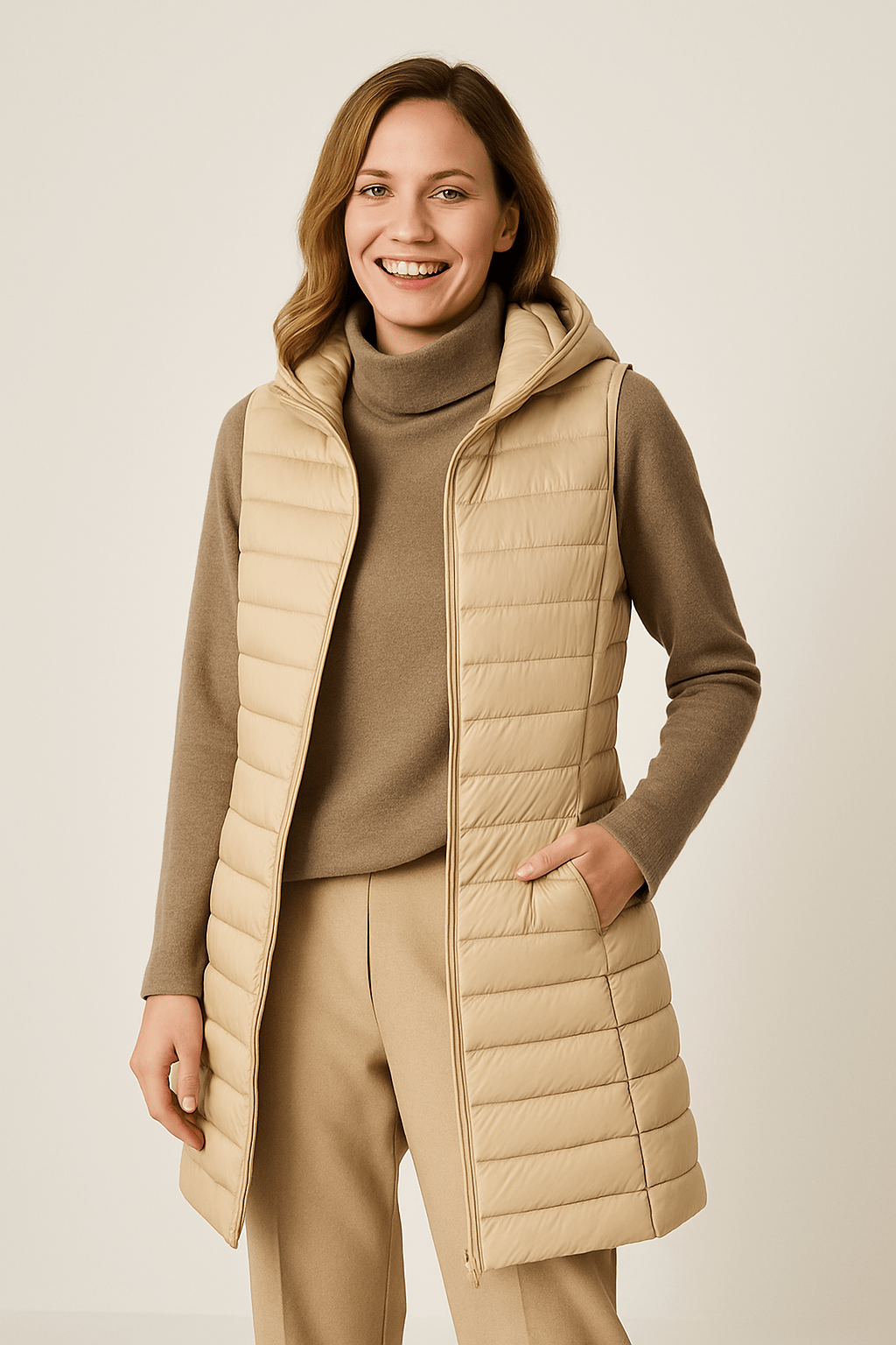 Amalie – Quilted Jacket with Hood – Padded – Black 1