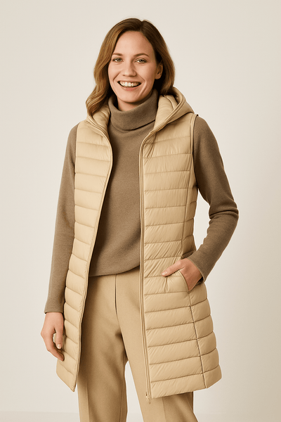 Amalie – Quilted Jacket with Hood – Padded – Black 1