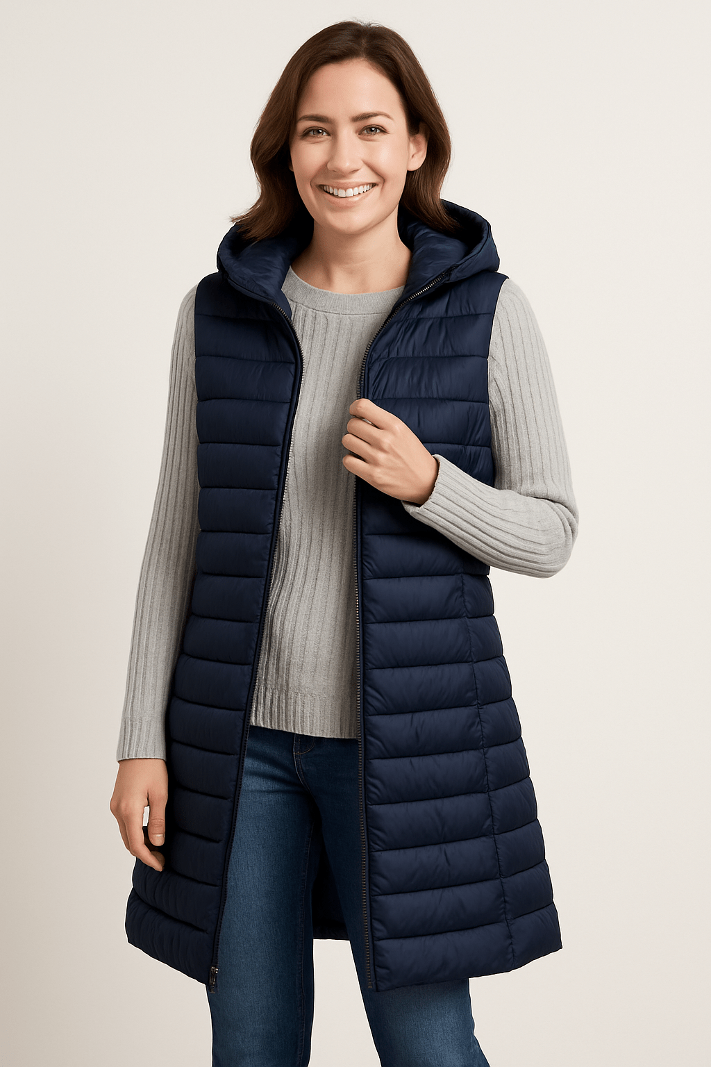 Amalie – Quilted Jacket with Hood – Padded – Black 2