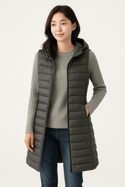 Amalie – Quilted Jacket with Hood – Padded – Black 6