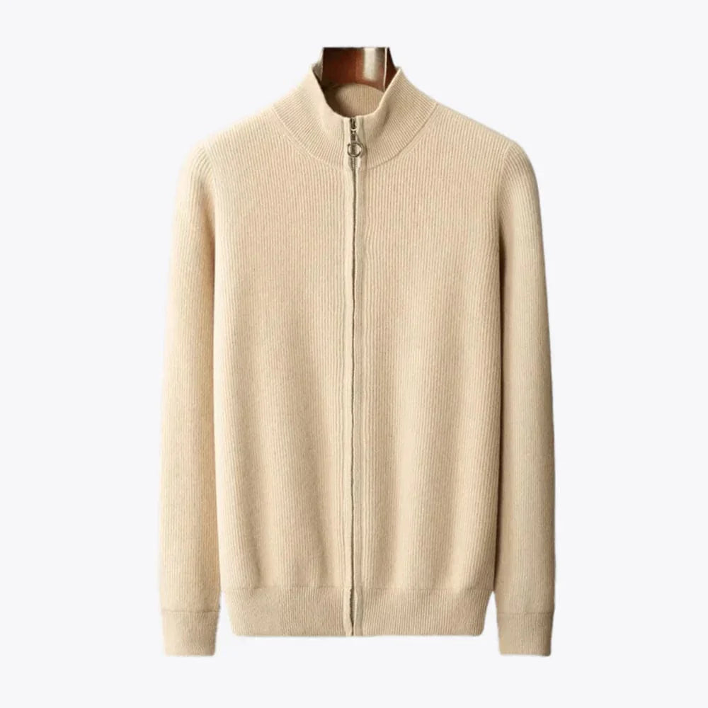 Andrew – Cashmere Full-Zip Jumper – Ribbed Texture – Versatile Style 6