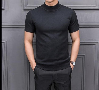 Antonios – Cotton Mens Sweater – Semi-High Collar – Multiple Colors 0