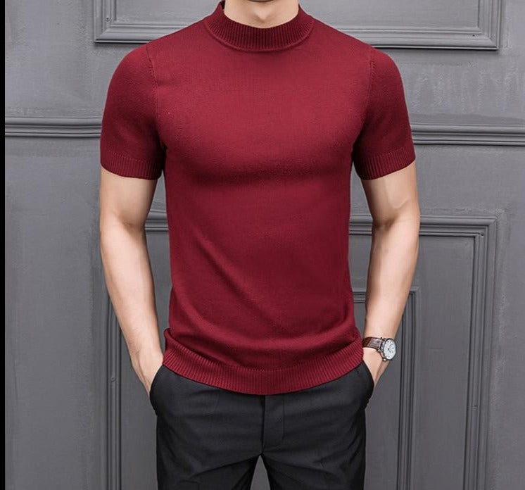 Antonios – Cotton Mens Sweater – Semi-High Collar – Multiple Colors 7