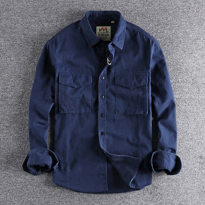 Antonios – Premium Cotton Cargo Shirt – Organic Cotton – Solid Color 0