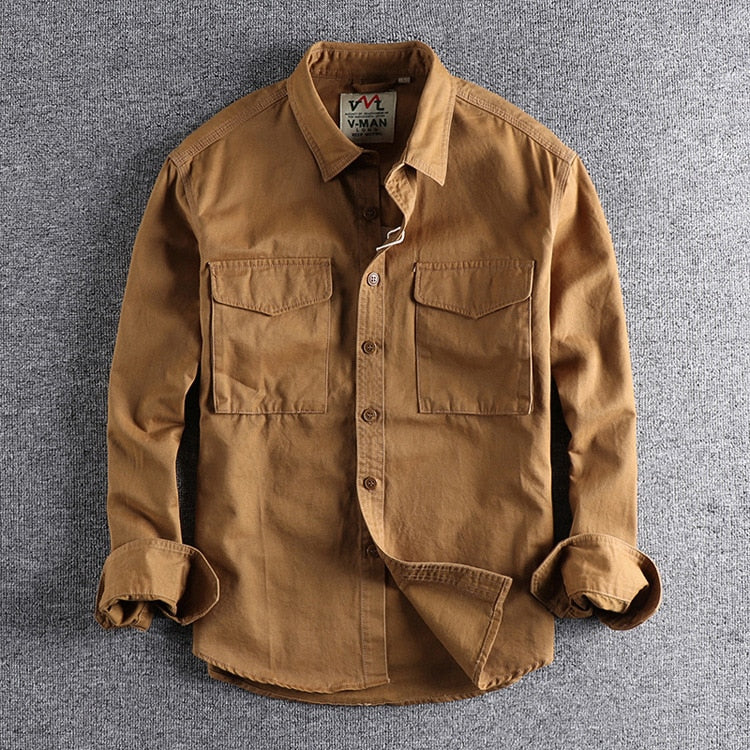 Antonios – Premium Cotton Cargo Shirt – Organic Cotton – Solid Color 2