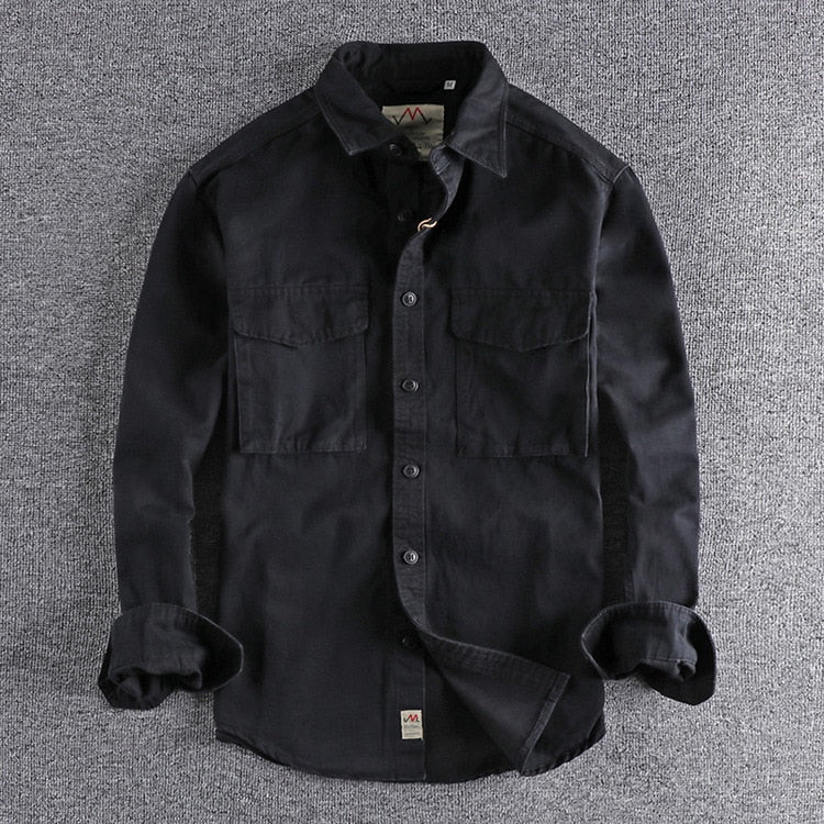 Antonios – Premium Cotton Cargo Shirt – Organic Cotton – Solid Color 4