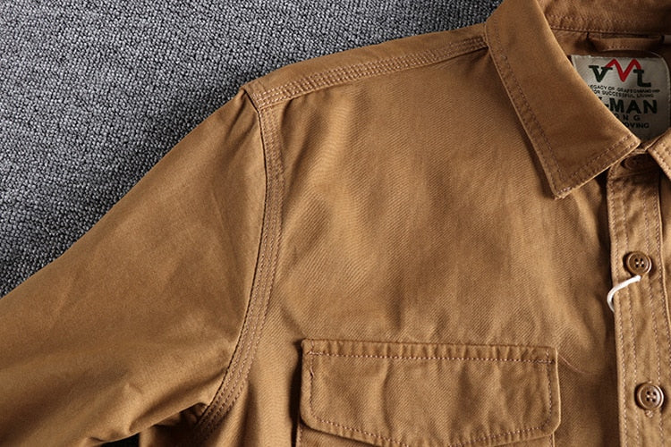 Antonios – Premium Cotton Cargo Shirt – Organic Cotton – Solid Color 8