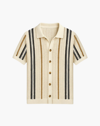 Beniros – Vintage Stripe Knit Shirt – Lightweight – Summer 1