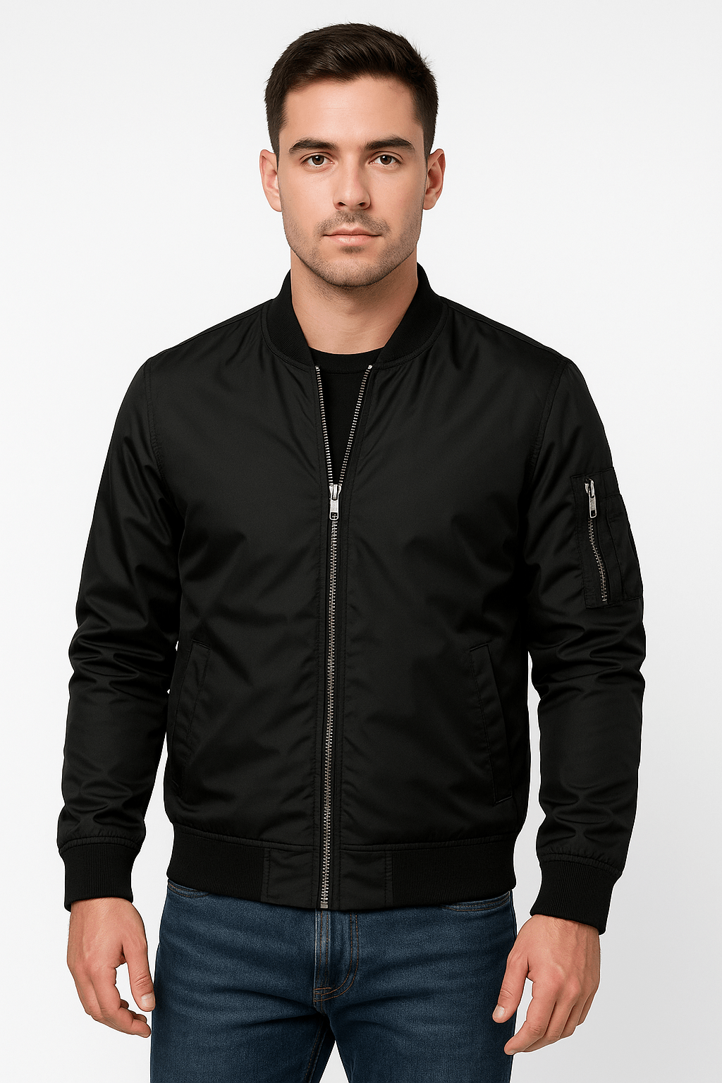 Benjamin – Light Bomber Jacket – Navy 1