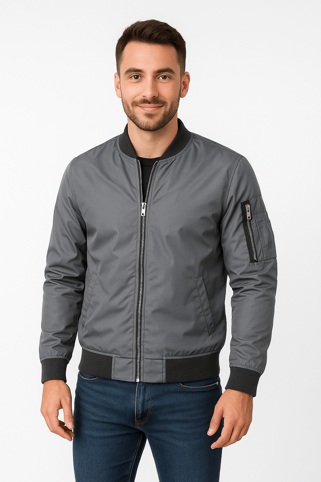 Benjamin – Light Bomber Jacket – Navy 2