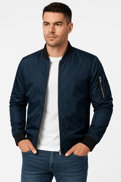Benjamin – Light Bomber Jacket – Navy 4
