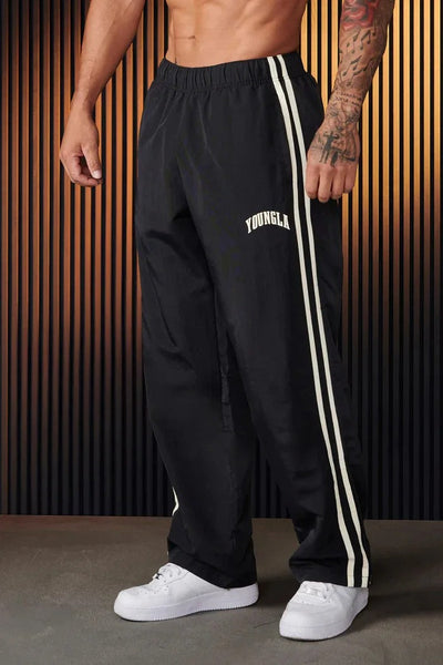 Bryan – Men's Track Pants – Breathable Fabric – Black/White 3