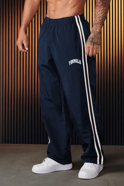 Bryan – Men's Track Pants – Breathable Fabric – Black/White 4
