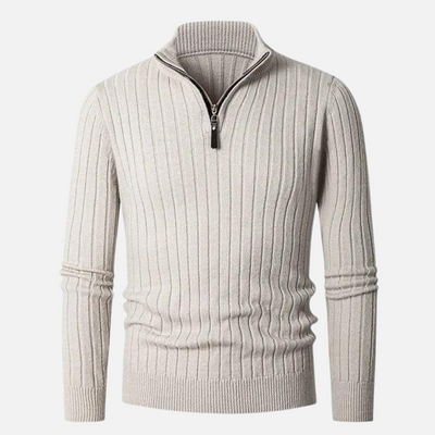 ByCastello – Mens Sweater – Cotton Half-Zip – Navy 1