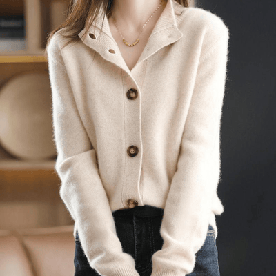 CHARMIMRE – Women's Cardigan – Soft Fabric – Elegant Black 0