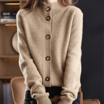 CHARMIMRE – Women's Cardigan – Soft Fabric – Elegant Black 1