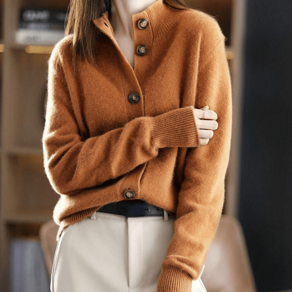 CHARMIMRE – Women's Cardigan – Soft Fabric – Elegant Black 2