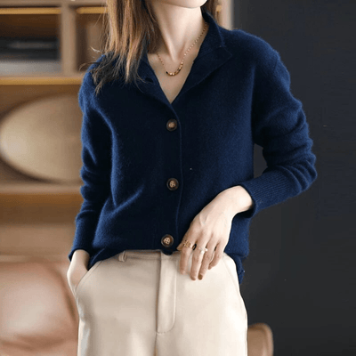 CHARMIMRE – Women's Cardigan – Soft Fabric – Elegant Black 3