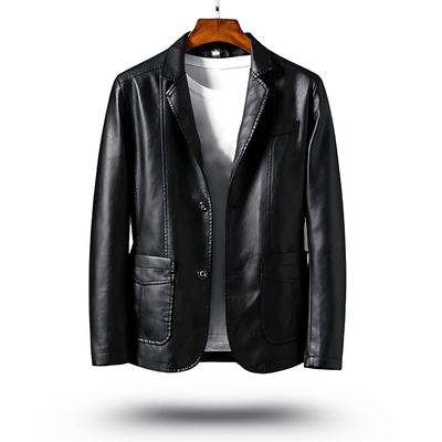 Carsten – Classic Leather Jacket – PU Leather – Black 0