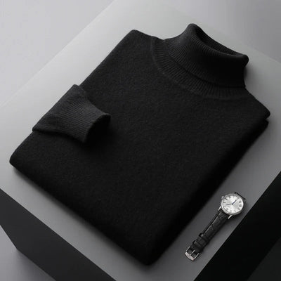 Castello – Black Wool Sweater – Turtleneck Design 9