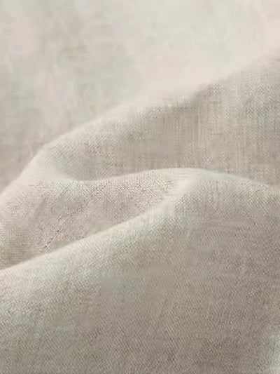 Casual Baggy Men's Linen Trousers – Beige 4