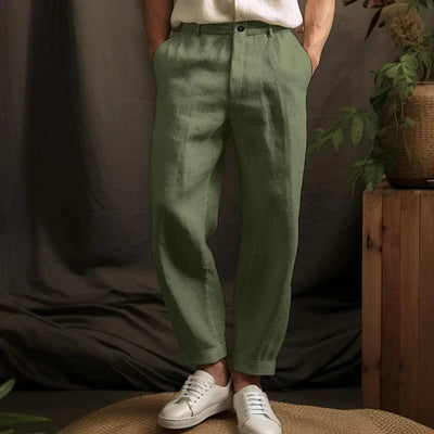 Casual Men's Linen Pants – Light Beige 3