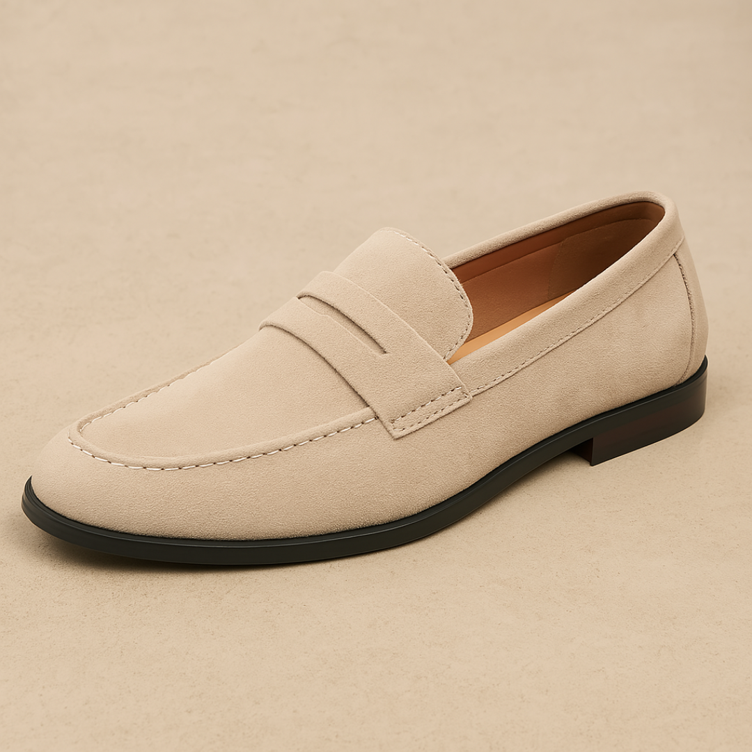 Casual – Mens Loafers – Suede – Brown 4