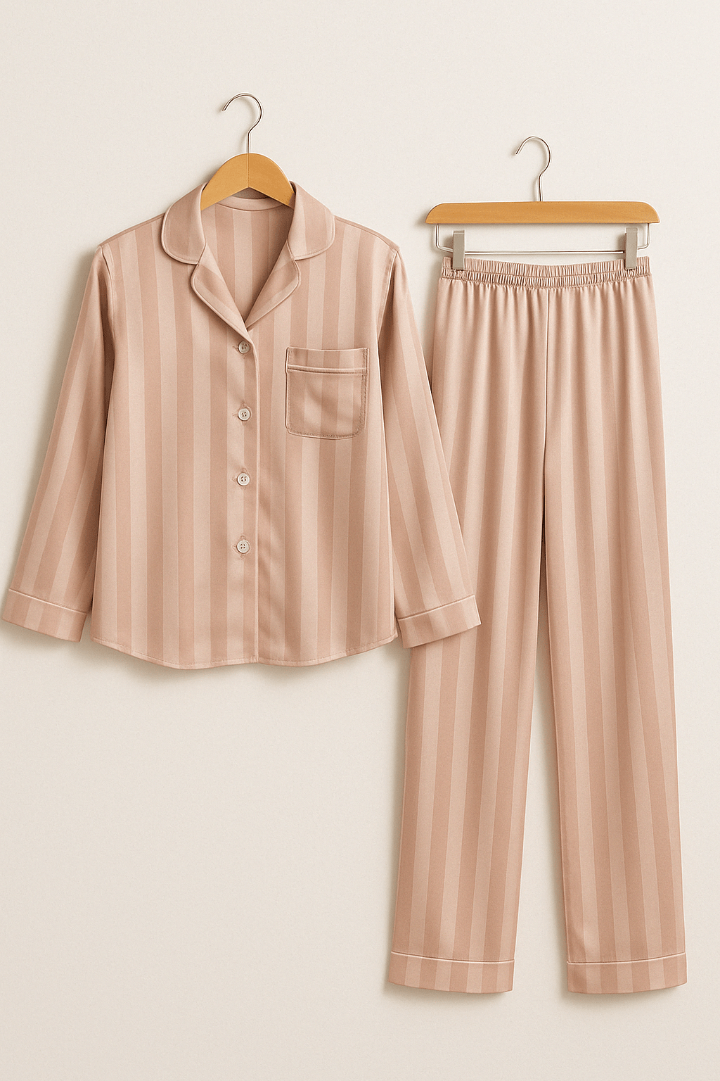 Christabel – Striped Pajama Set – Soft Cotton – Multi-Color 0