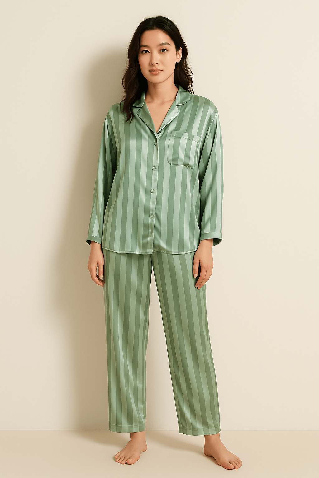 Christabel – Striped Pajama Set – Soft Cotton – Multi-Color 2