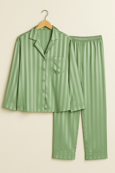 Christabel – Striped Pajama Set – Soft Cotton – Multi-Color 3