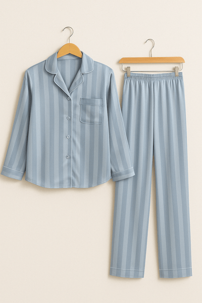 Christabel – Striped Pajama Set – Soft Cotton – Multi-Color 5