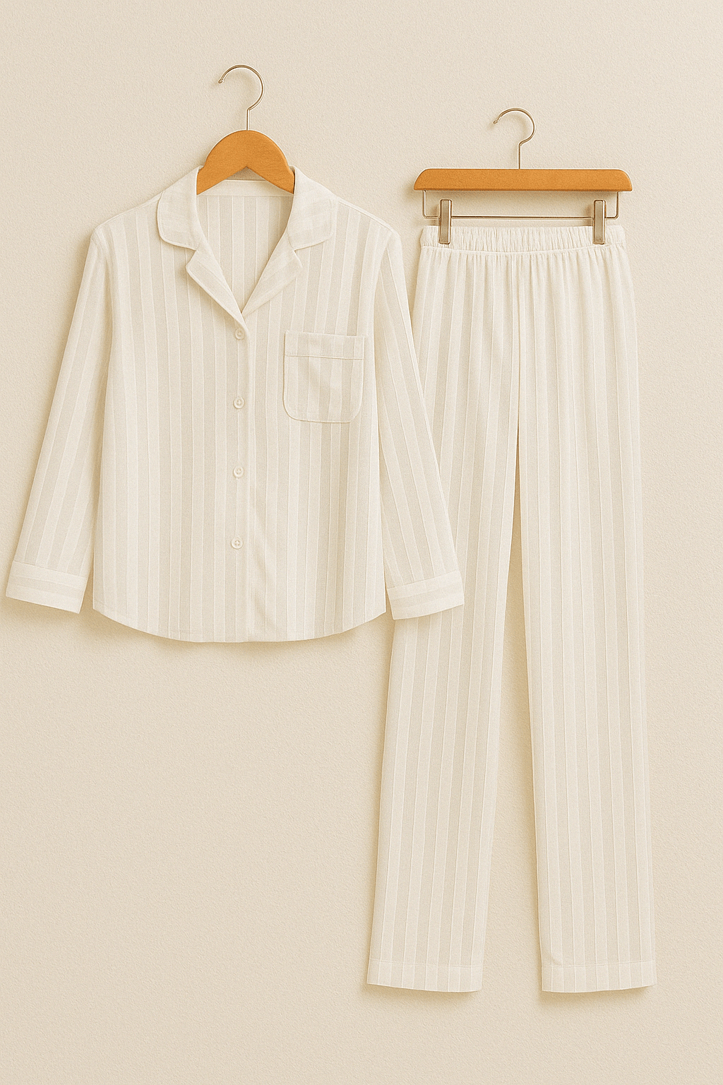 Christabel – Striped Pajama Set – Soft Cotton – Multi-Color 9