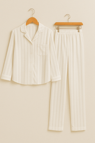 Christabel – Striped Pajama Set – Soft Cotton – Multi-Color 9