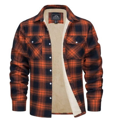 Classic Flannel Men's Jacket – Warm Plaid – Blue 0