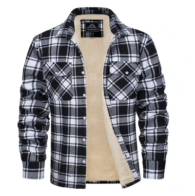 Classic Flannel Men's Jacket – Warm Plaid – Blue 7