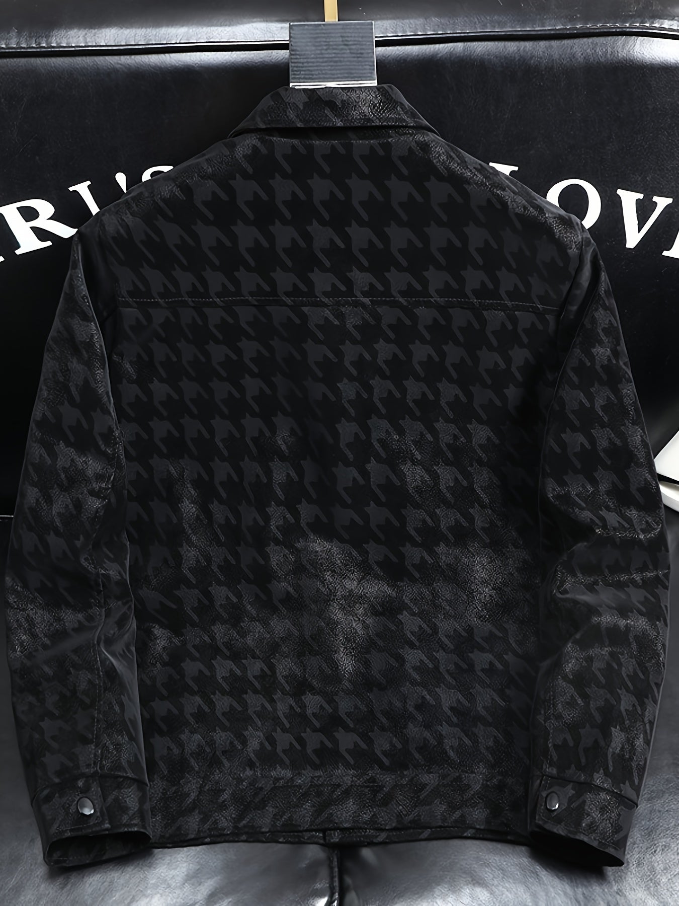 Classic Houndstooth Men's Jacket – Cotton Blend – Autumn/Winter 6