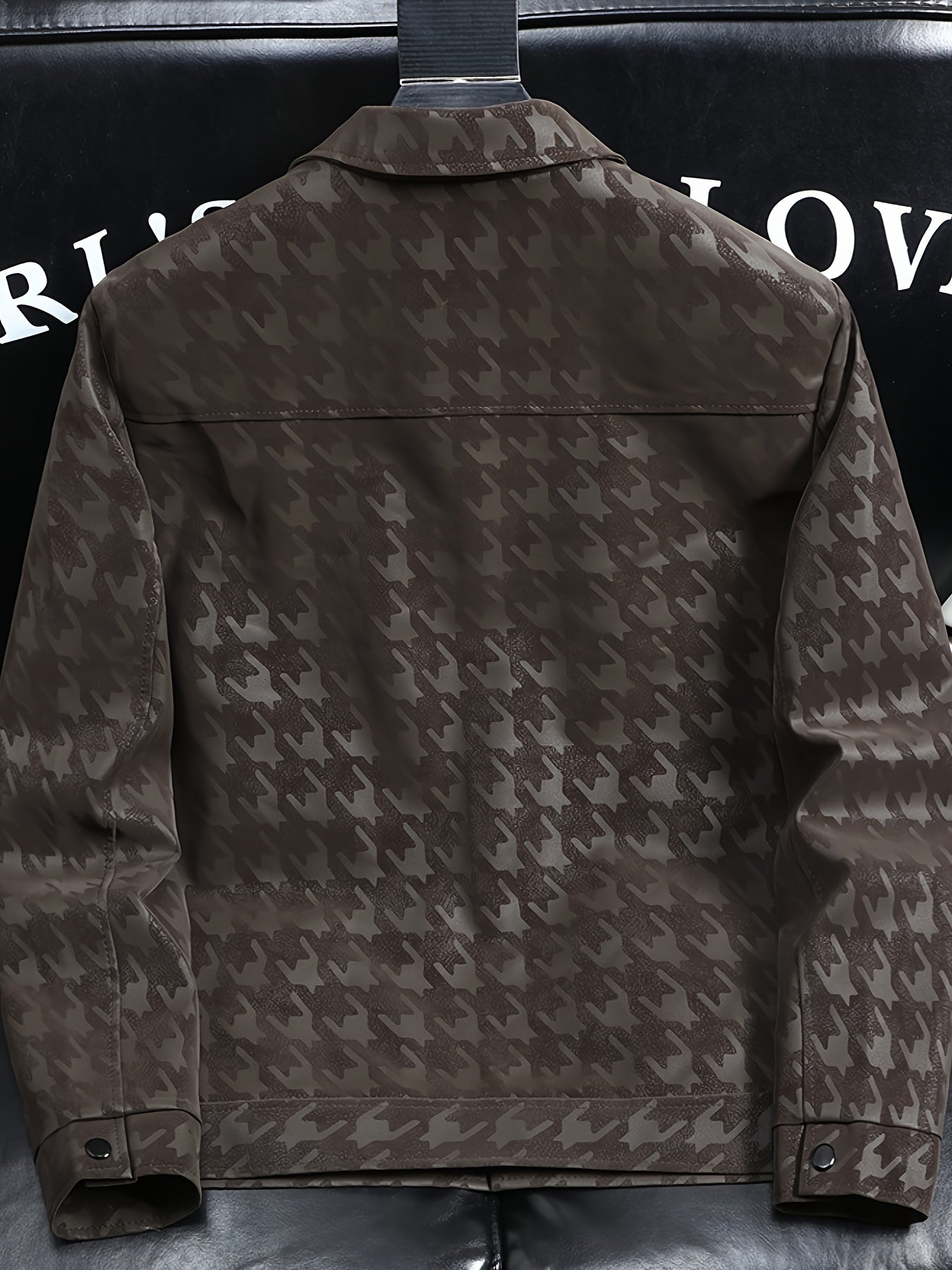 Classic Houndstooth Men's Jacket – Cotton Blend – Autumn/Winter 7