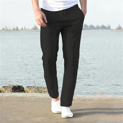 Classic Linen Trousers – Breathable Summer Pants – Light Beige 2