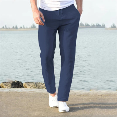 Classic Linen Trousers – Breathable Summer Pants – Light Beige 5