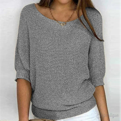 Classic Women's Casual Sweater – Winter Essential – Neutral Color 6