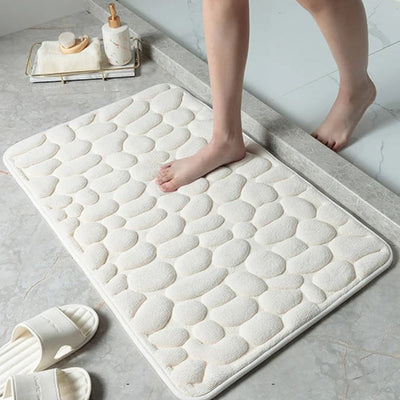 Cobblestone Embossed Mat – Plush Comfort – Coral Sheets – Gray – 50 x 80 cm – Casa Mat 0