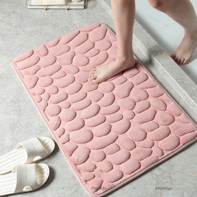 Cobblestone Embossed Mat – Plush Comfort – Coral Sheets – Gray – 50 x 80 cm – Casa Mat 3