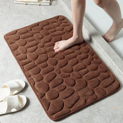 Cobblestone Embossed Mat – Plush Comfort – Coral Sheets – Gray – 50 x 80 cm – Casa Mat 4