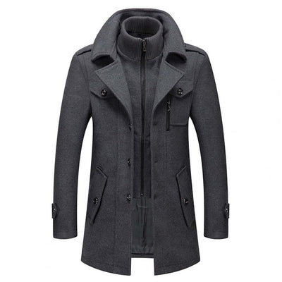 Daan – Wool-Polyester Winter Coat – Black 5