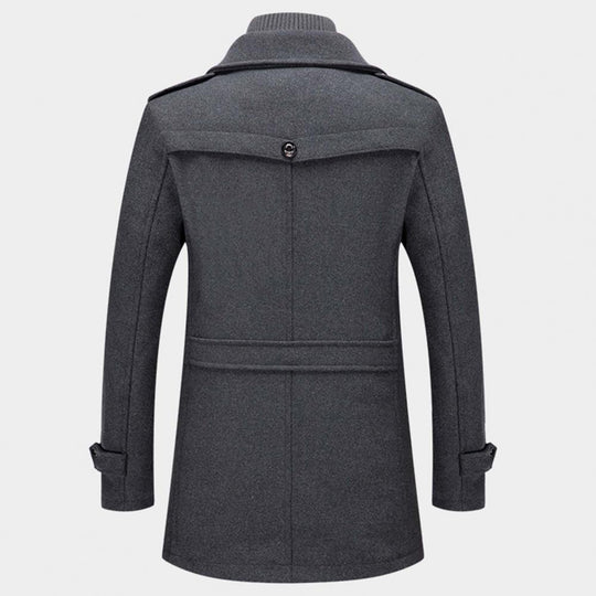 Daan – Wool-Polyester Winter Coat – Black 6